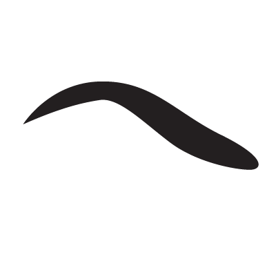 Злые брови на белом фоне