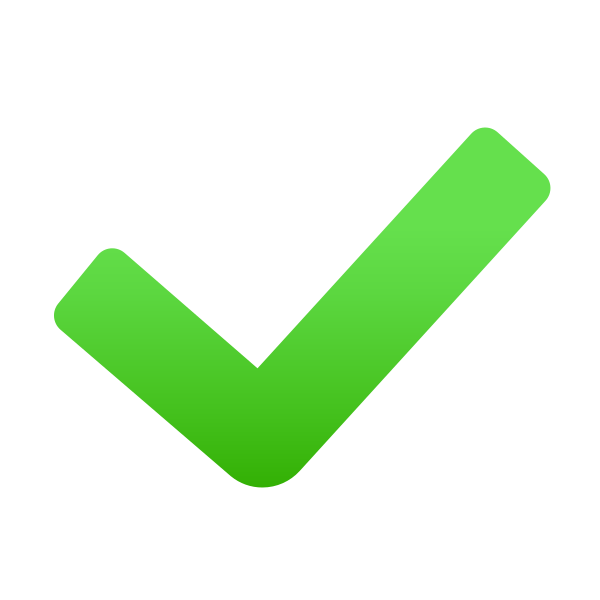 Смайлик зеленая галочка