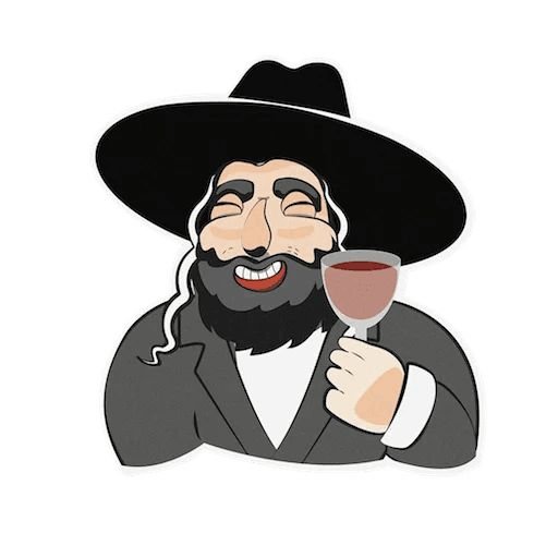 Стикер еврей с пейсами