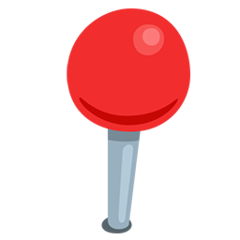 Канцелярская кнопка с шариком эмодзи