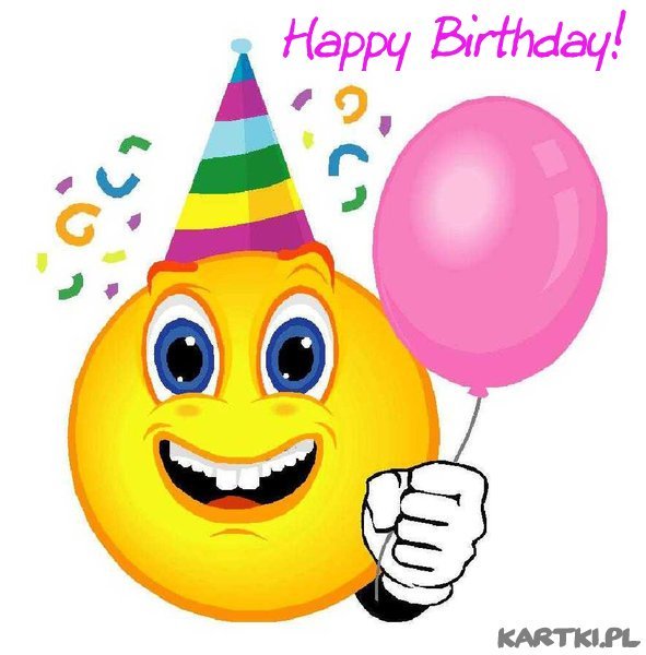 Смайлик с днем рождения