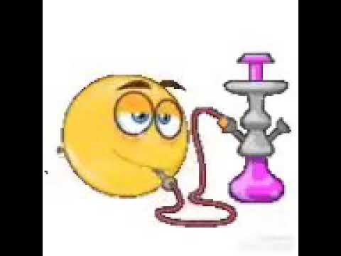 Смайлик курит кальян