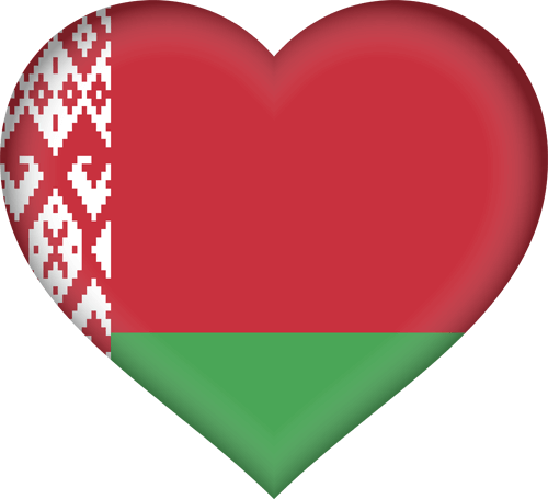 Флаг Беларуси в сердечке