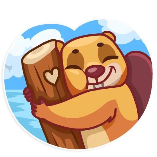 Стикер бобра