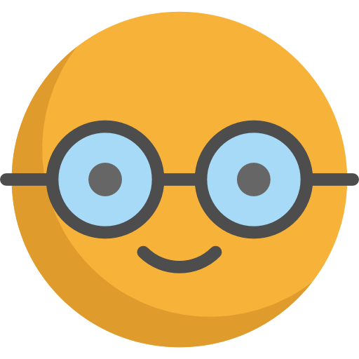 Смайлик с круглыми очками