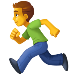 Эмодзи мужчина бежит