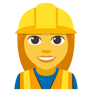 Смайлик в каске строителя