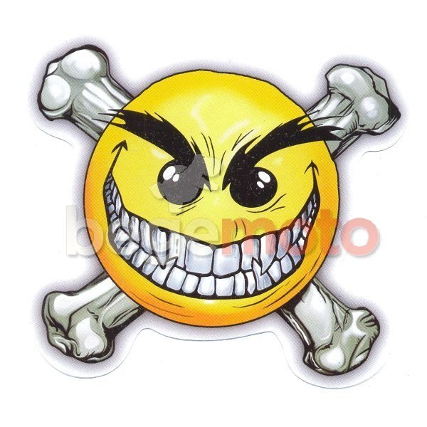 Смайлик Шеврон с черепом