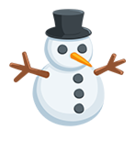 Новогодние эмодзи Снеговик