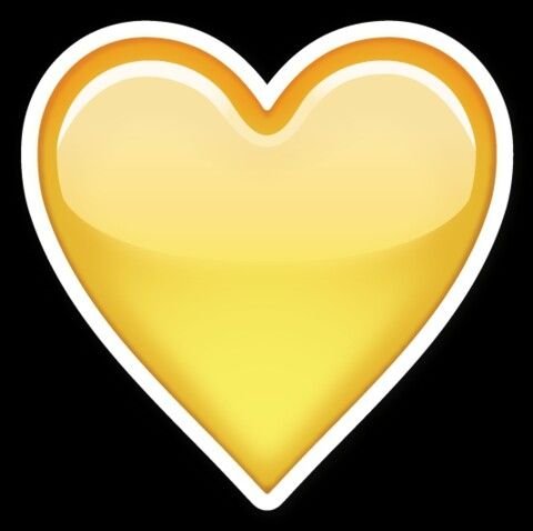 Желтые сердечки на прозрачном фоне