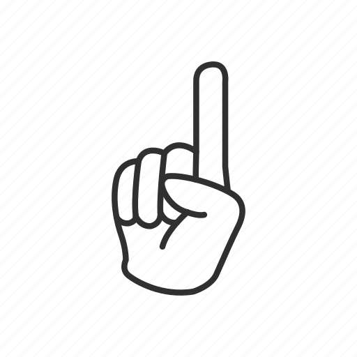 Рука с указательным пальцем вверх