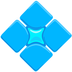 Смайл голубой ромб