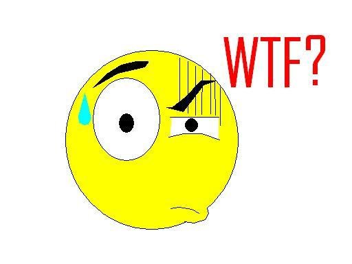 Стикер WTF смайлик