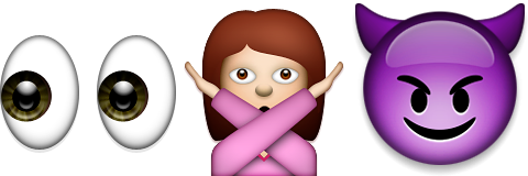 Фиолетовый Смайл с рожками