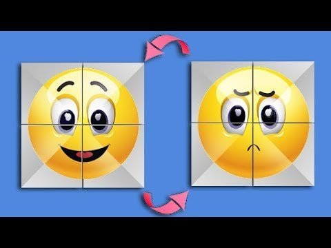 Оригами смайлы меняющие лицо