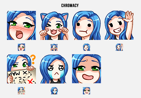 Размеры смайликов для Твича