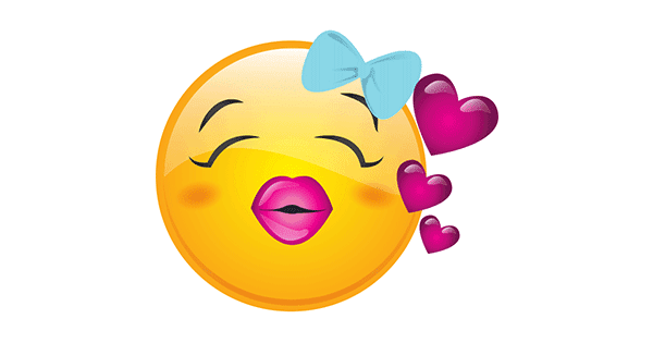 Смайлик воздушный поцелуйчик