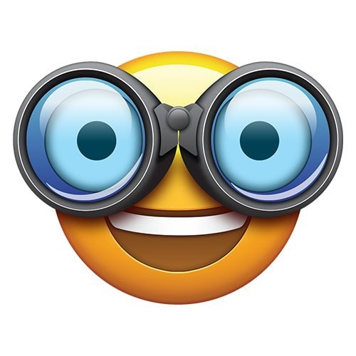 Смайлик с биноклем