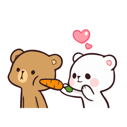 Мишки обнимашки Стикеры