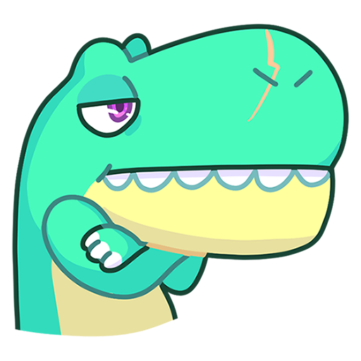 Стикеры динозавр Дино