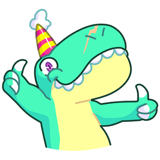 Набор стикеров Тираннозавр Дино