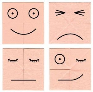 Оригами из бумаги для детей смайлик