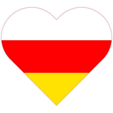 Сердце флаг Осетии