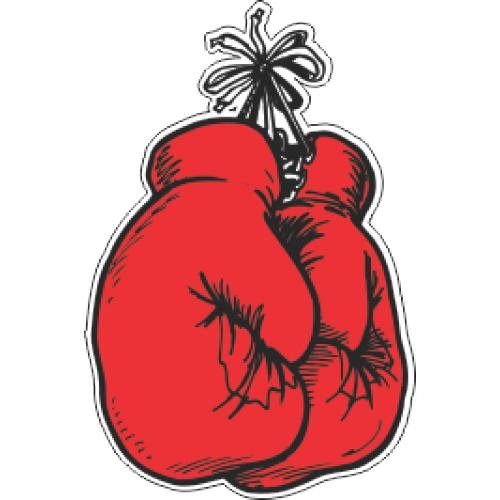 Боксерские перчатки наклейка