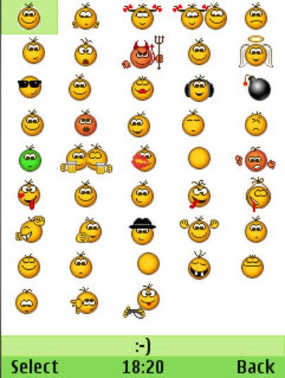 Смайлики колобки из аськи