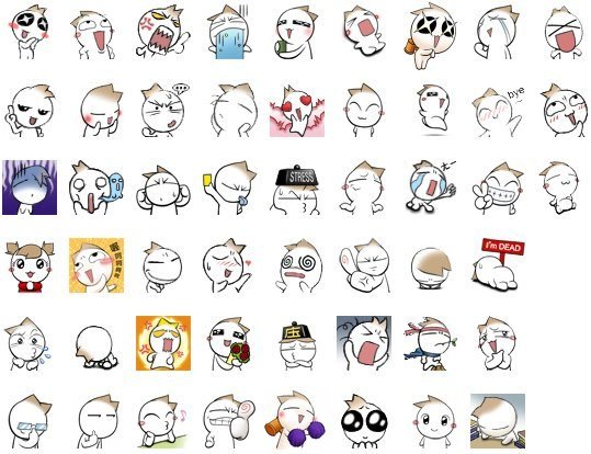 Смайлы в стиле аниме