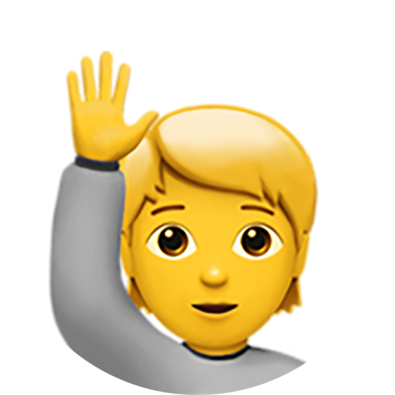 ЭМОДЖИ поднятая рука