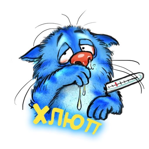 Стикеры Rinas Blue Cats