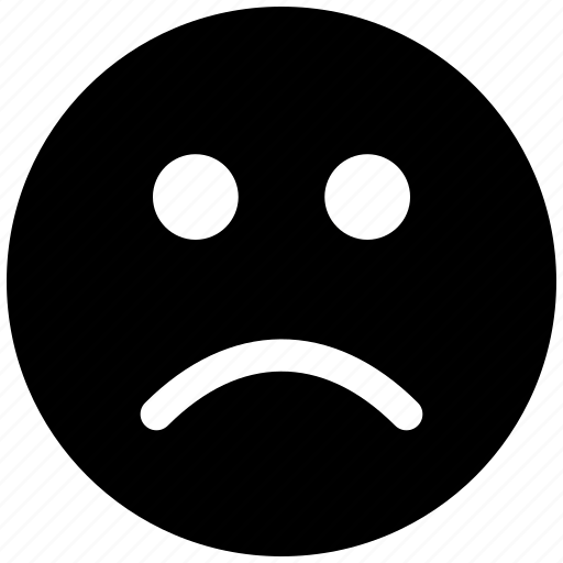 Грустный смайлик черный