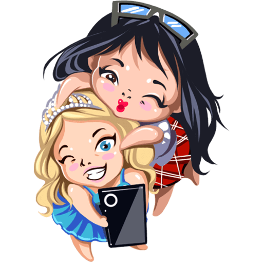 Стикеры подружки