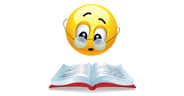 Смайлик с книгой