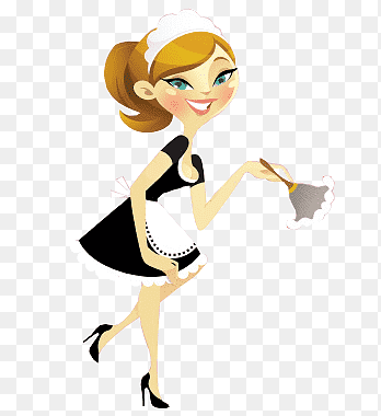 Жёлтый смайлик горничная PNG