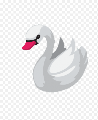 Лебедь на прозрачном фоне