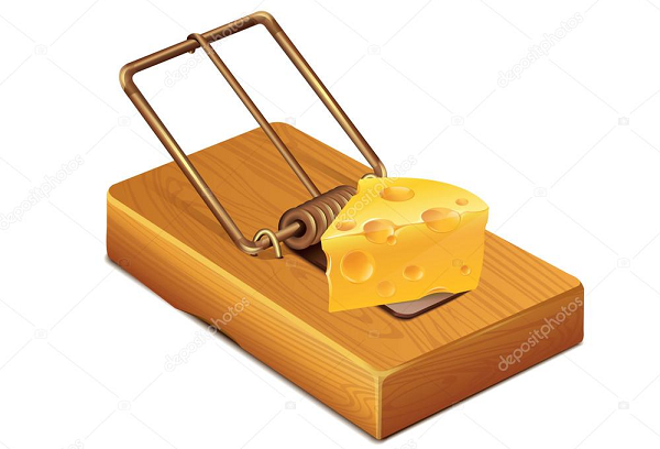 Мышеловка на прозрачном фоне