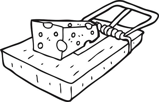 Мышеловка нарисованная