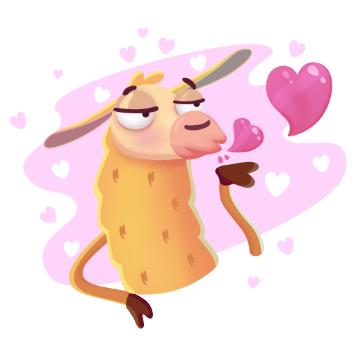 Стикеры лимончик лама