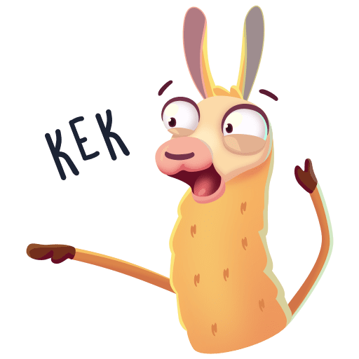 Стикеры лимончик лама