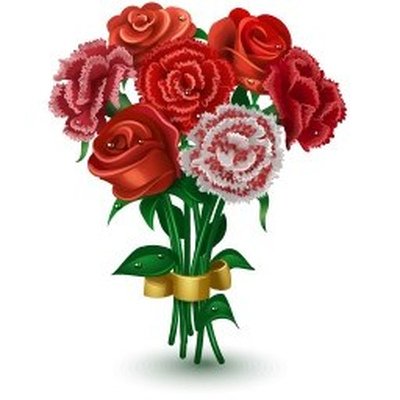 Смайлик букетик цветов