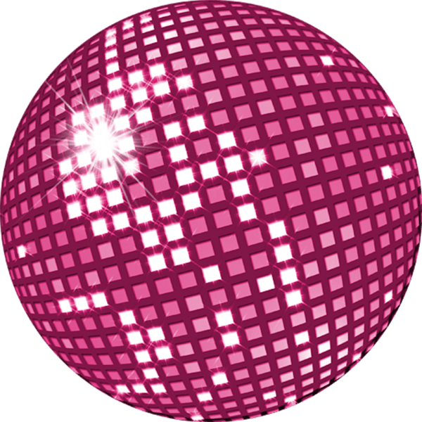 Диско шар розовый