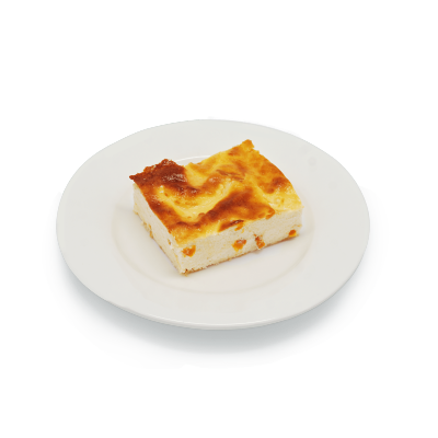 Запеканка на белом фоне