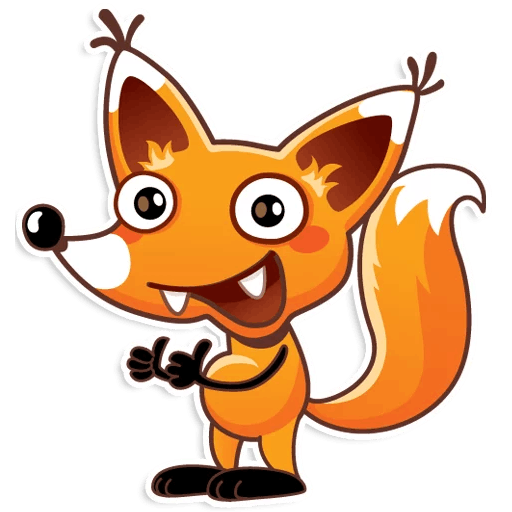 Стикеры в виде лисички
