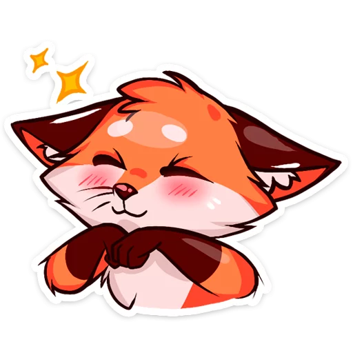 Стикеры лисы в ВК Паппи