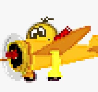 Самолет Анимашка на прозрачном фоне