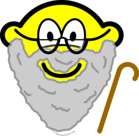 Смайл дедушка с палочкой