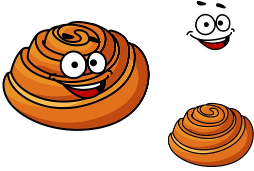 Булочка мультяшный