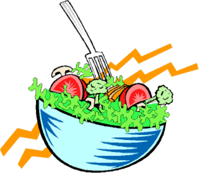 Тарелка с салатом вектор